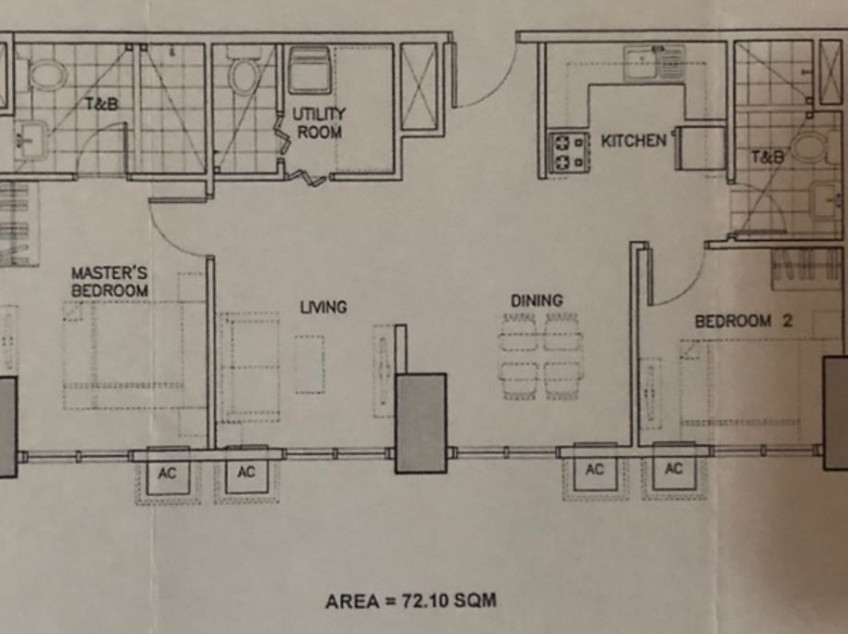 Magnolia Residences, 72.10 sqm, brand new 2 bedroom executive for sale