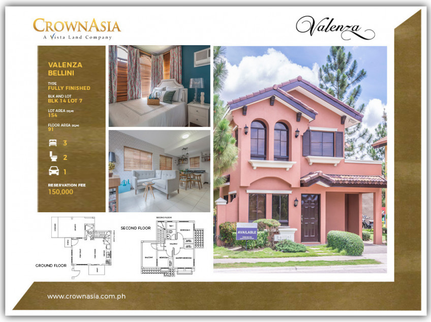 Valenza by Crown Asia | House and Lot for Sale in Sta Rosa Laguna