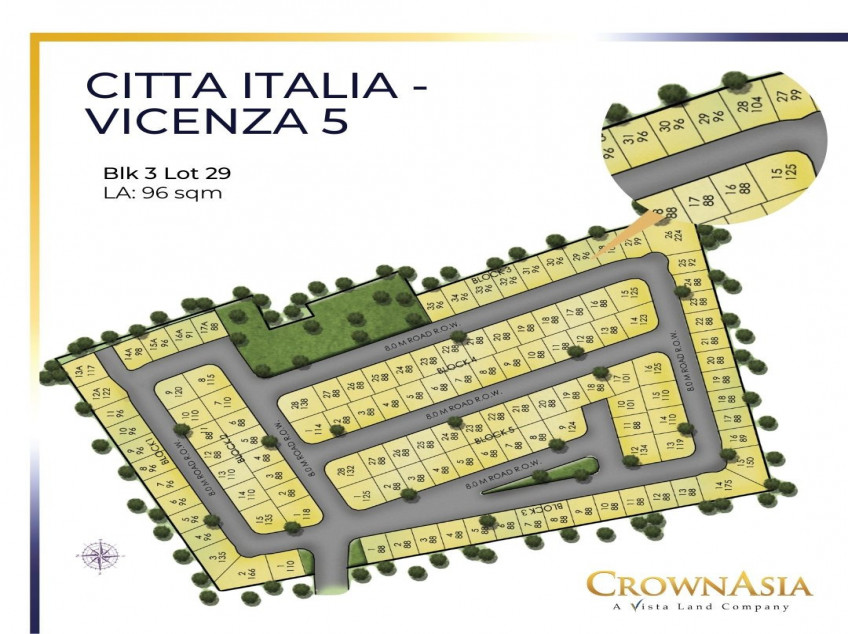 Residential lot for Sale in Bacoor - Citta Italia Vicenza 5 (96sqm)