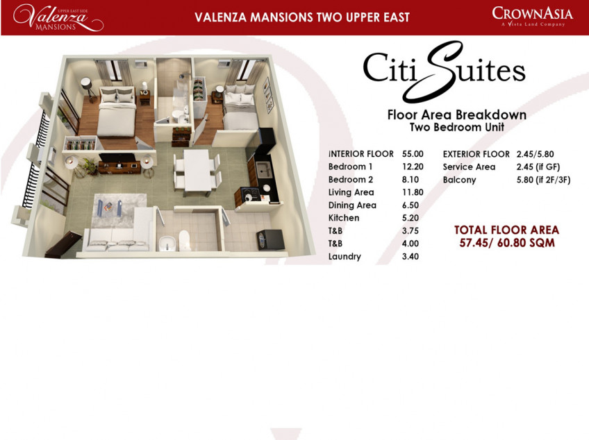 Pre Selling 2 Bedroom Condo in Santa Rosa, Laguna | Valenza Mansions by Crown Asia