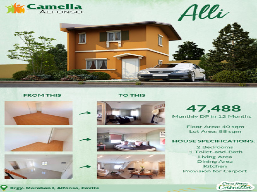 2BR House and Lot For Sale in Alfonso Cavite