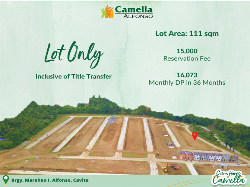 111sqm Lot For Sale near Tagaytay City (Camella Alfonso)