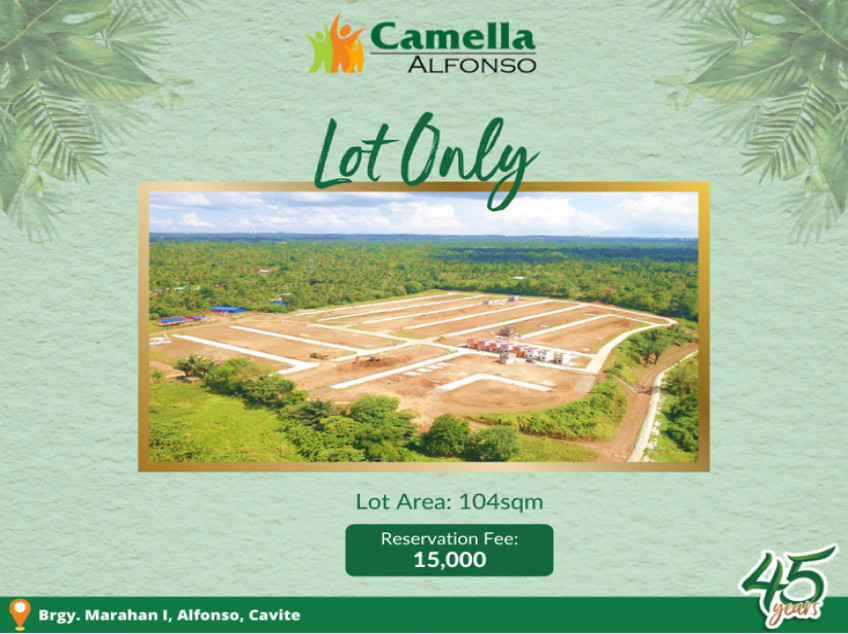 104sqm Residential Lot For Sale near Tagaytay (Camella Alfonso)