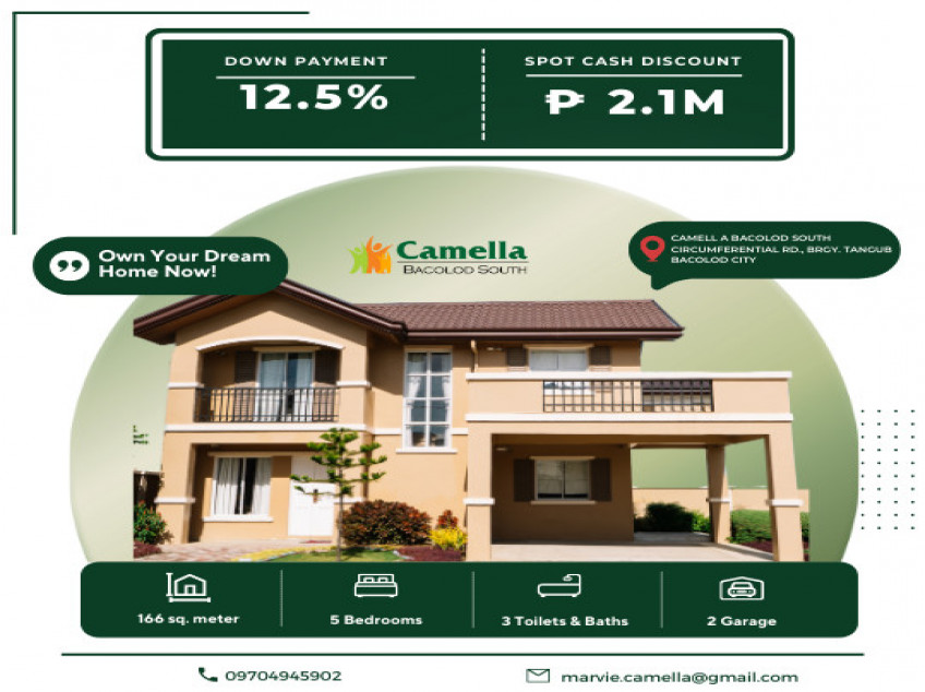 5BR Luxurious Home for sale in Camella Bacolod South Bacolod City