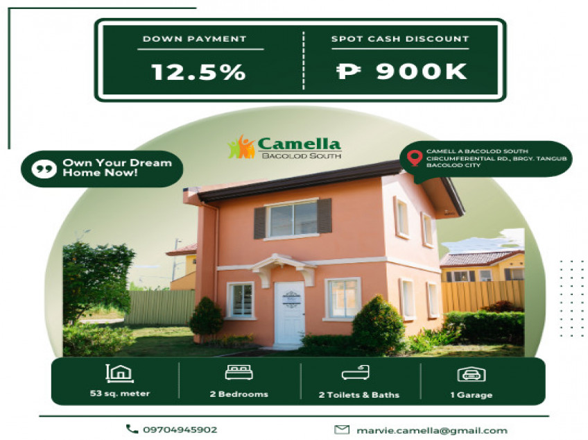 2 BR House and Lot for Sale in Camella Bacolod South Bacolod City Negros Occidental