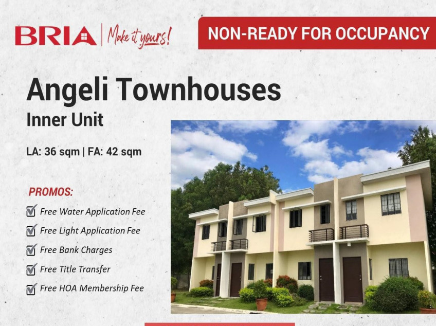 2.5 BR, 42 m² - Angeli Townhouse Inner Unit for Sale in Panabo City,