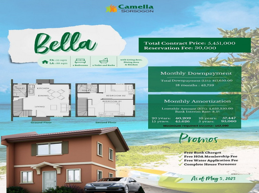 Camella Sorsogon House & Lot For Sale - Bella