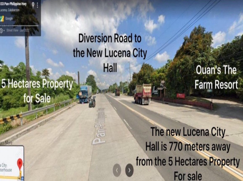 MAYAO LUCENA - 5 HECTARES COMMERCIAL LOT FOR SALE/ LEASE