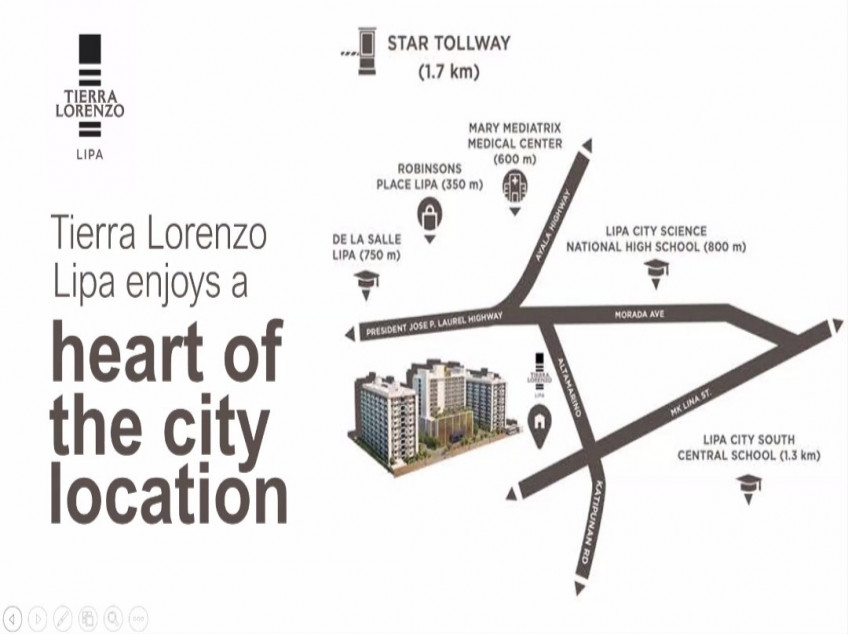 Tierra Lorenzo Lipa - 1BR Condo Unit for Sale Preselling