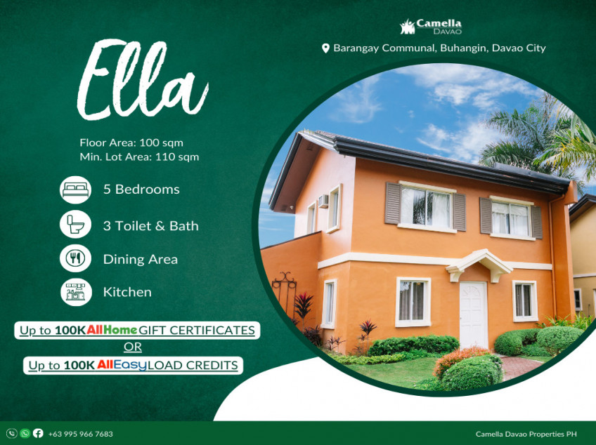 2 Storey 5 Bedrooms House and Lot Available at Camella Davao Communal, Buhangin, Davao City