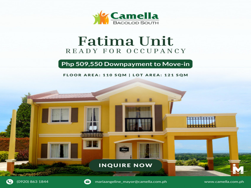 Camella Bacolod 5 Bedroom House with Carport & Balcony For Sale