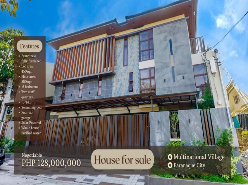 6BR Luxurious House and Lot for Sale in Multinational Village Parañaque
