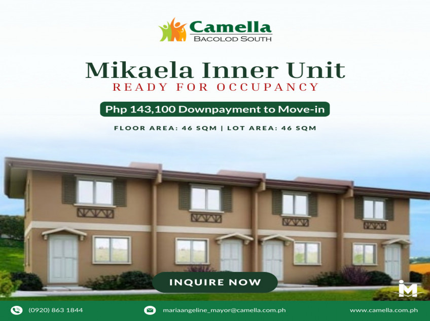 2-bedroom Mikaela Townhouse For Sale in Bacolod Negros Occidental