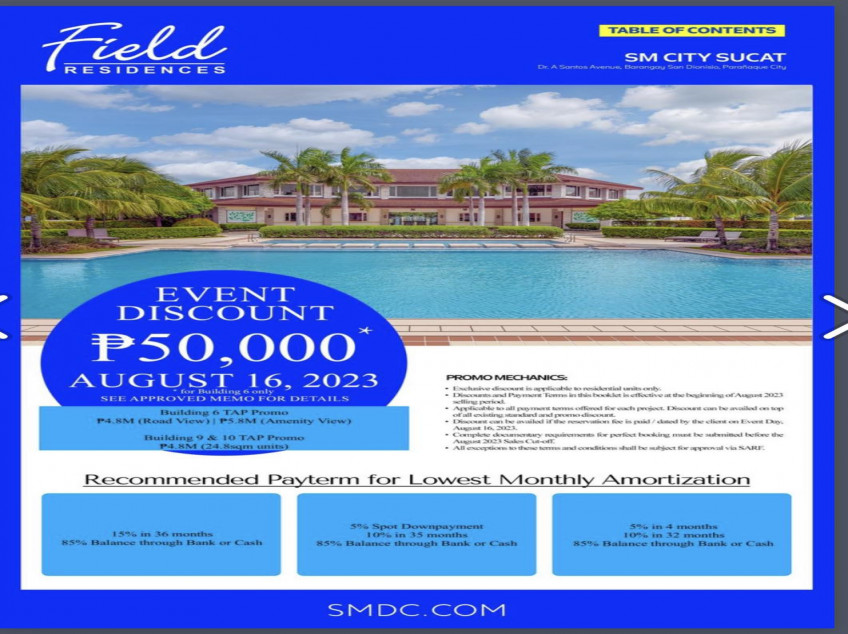 CONDOS FOR SALE at SMDC Blue Residences