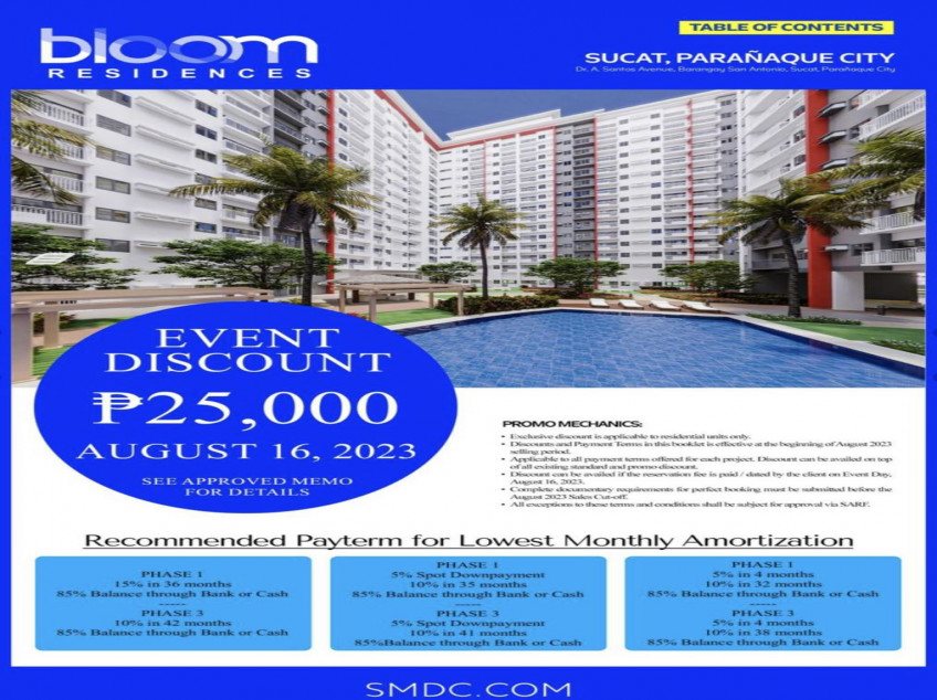 CONDOS FOR SALE at SMDC Blue Residences