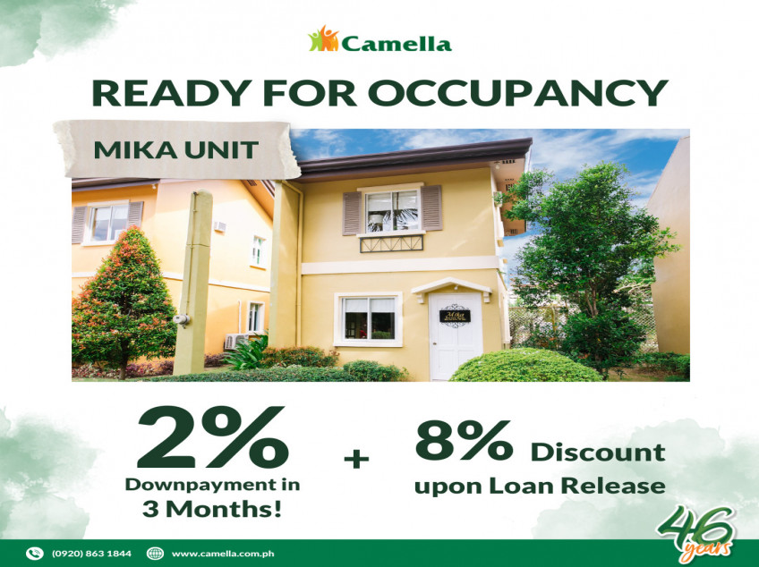 2-bedroom Single-Detached House For Sale in Bacolod (Camella)