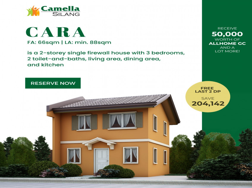HOUSE AND LOT FOR SALE IN CAMELLA SILANG BRGY. BUHO SILANG CAVITE 2 MINUTES AWAY TO TAGAYTAY CITY