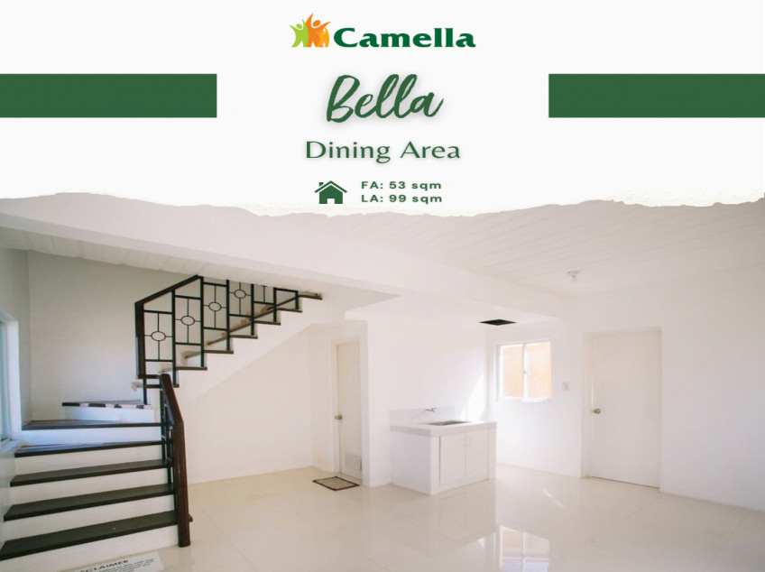 2BR HOUSE AND LOT FOR SALE IN CAMELLA HILLCREST LEGAZPI - BELLA UNIT