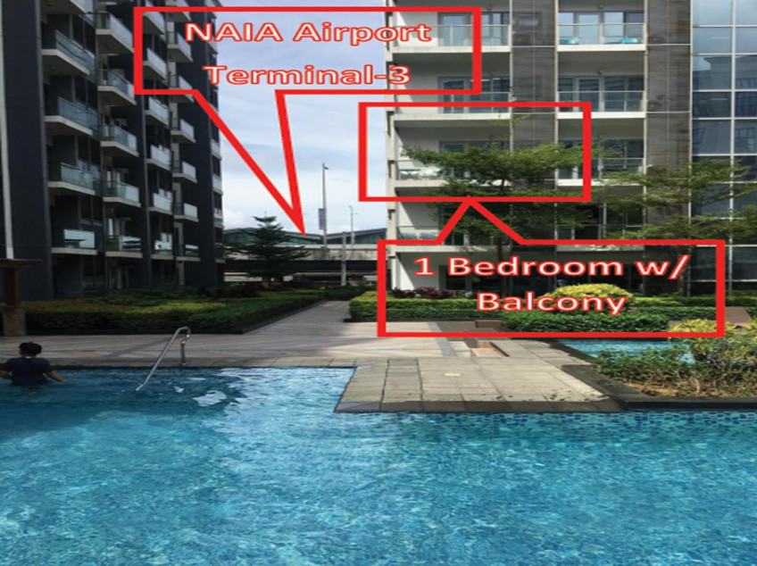 1 BR Corner Furnished w/ Balcony Newport City - NAIA Terminal-3 Airport