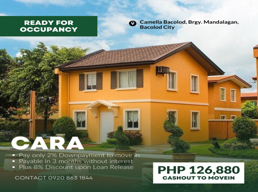 3BR House and Lot for Sale in Camella Mandalagan in Bacolod City