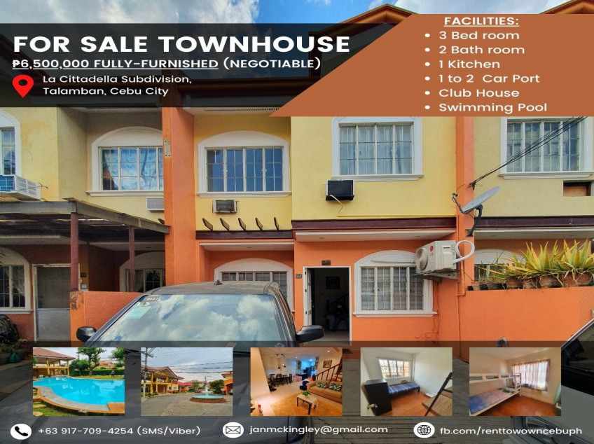 For sale Fully-furnished Townhouse in Talamban