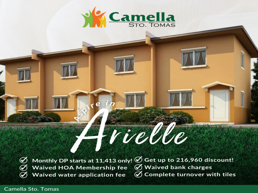 2BR ARIELLE TOWNHOUSE HOUSE AND LOT FOR SALE IN SANTO TOMAS BATANGAS