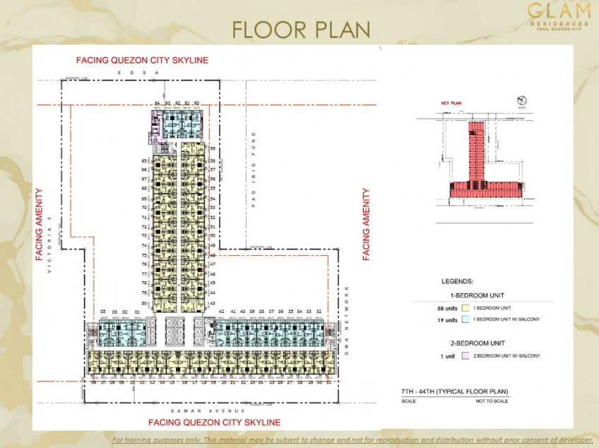 GLAM RESIDENCES 1 BR W/ BALCONY ALONG EDSA KAMUNING BESIDE GMA 7 TOWER