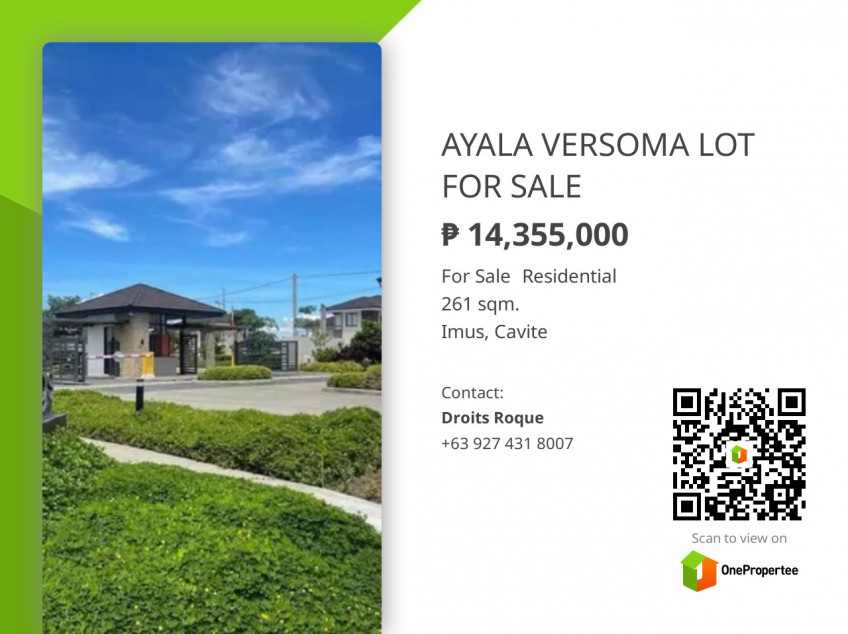 VERMOSA by AYALA LAND CORP LOT for SALE!!!!