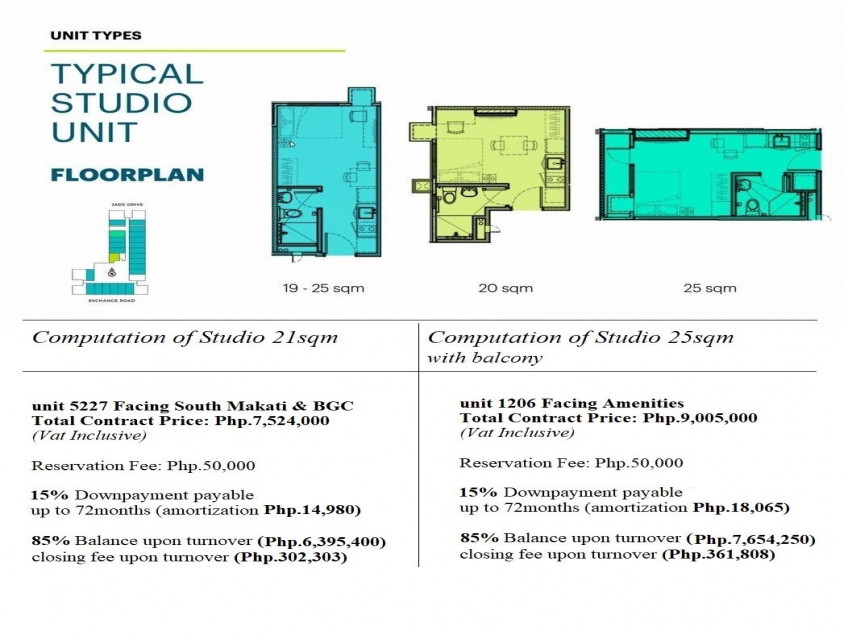 Pre-Selling Studio Good For Investment At Ortigas CBD