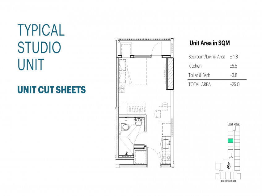 Pre-Selling Studio 25 SQM Olin at Jade Drive, Exchange Rd. Ortigas Pasig City