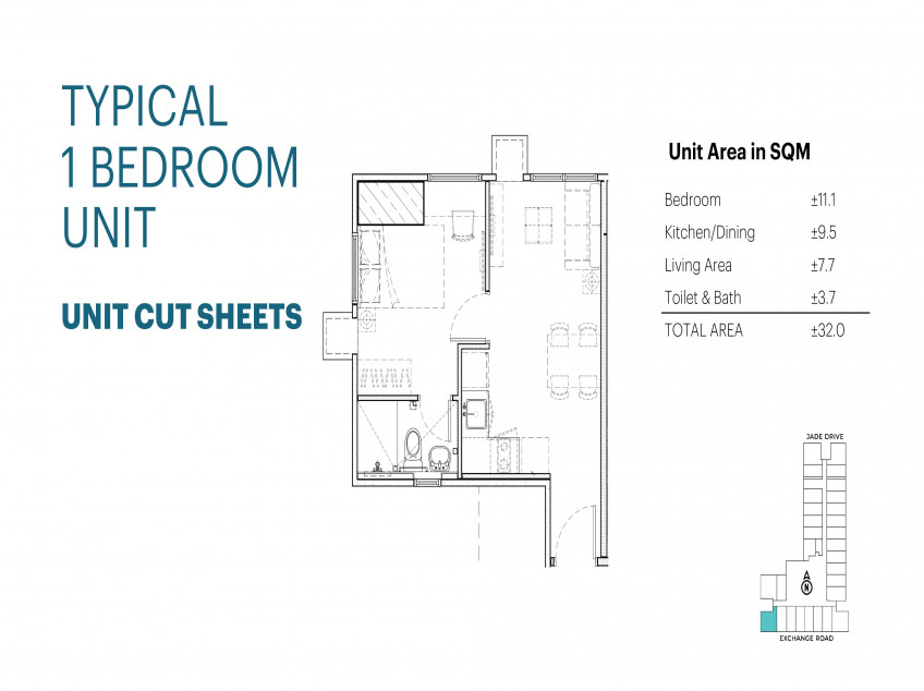 Pre-Selling One Bedroom 32 SQM Unit Olin At Jade Drive Exchange Rd. Ortigas Pasig City