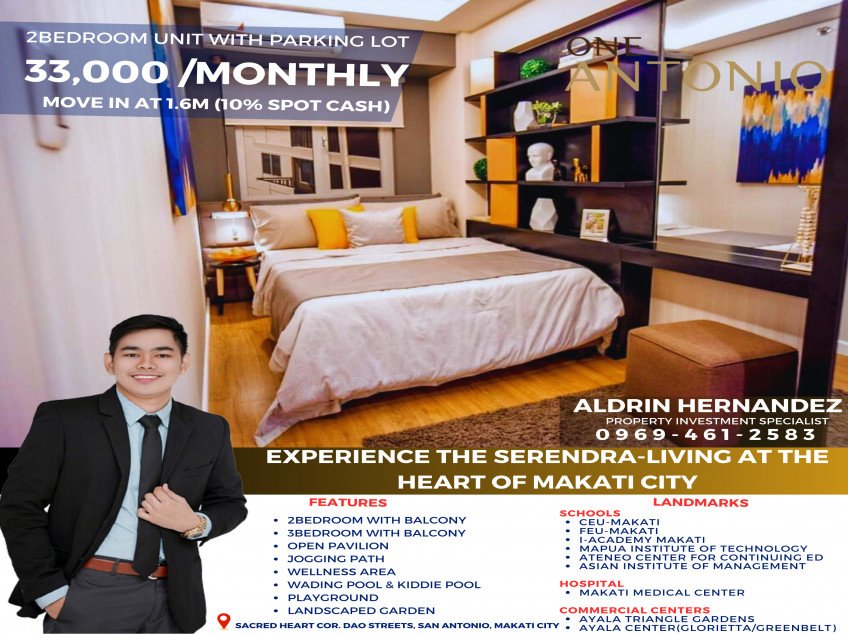 2-Bedroom With Balcony Include Parking Lot, Low-Rise Condo In Makati City