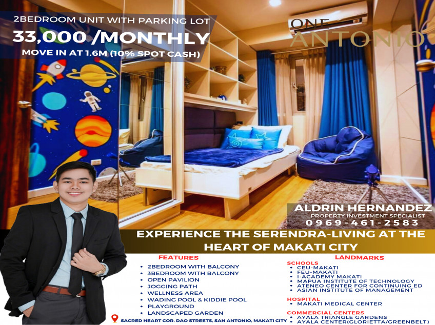 2-Bedroom With Balcony Include Parking Lot, Low-Rise Condo In Makati City