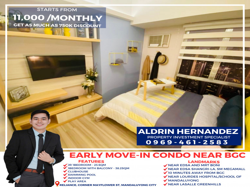 Jr. 1 Bedroom 23 SQM In Mandaluyong City Near BGC Taguig