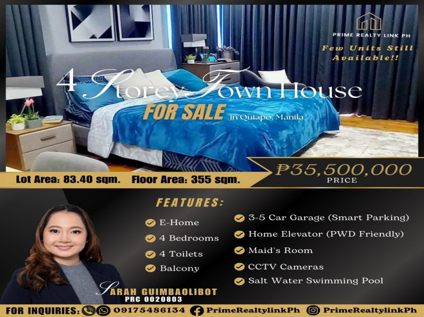 4Storey Townhouse Near Quiapo, Manila For Sale