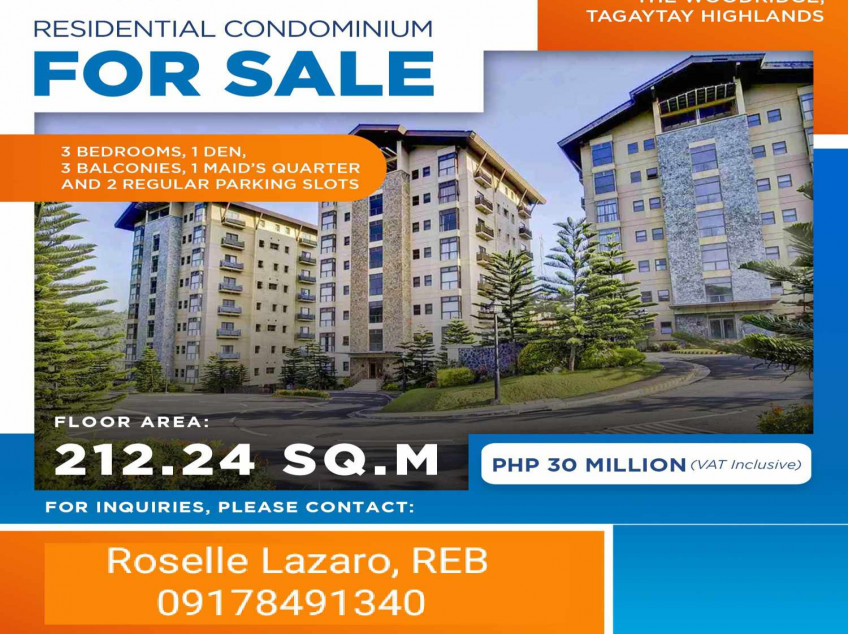 The Woodridge At Tagaytay Highlands 3 Bedroom Condo With Mountain View