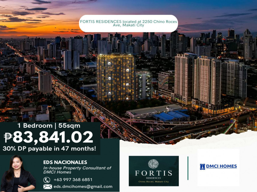 Pre-Selling 1BR Condo In Fortis Residences Located At 2250 Chino Roces Ave., Makati City