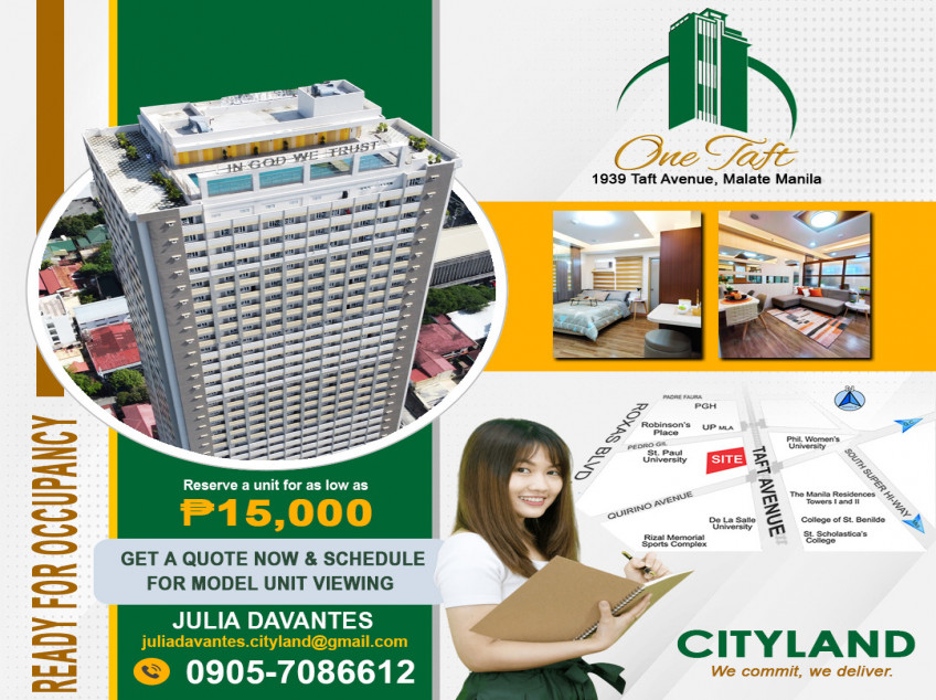 Cityland - One Taft Residences, Residential, Office And Commercial Condominium In Taft Avenue