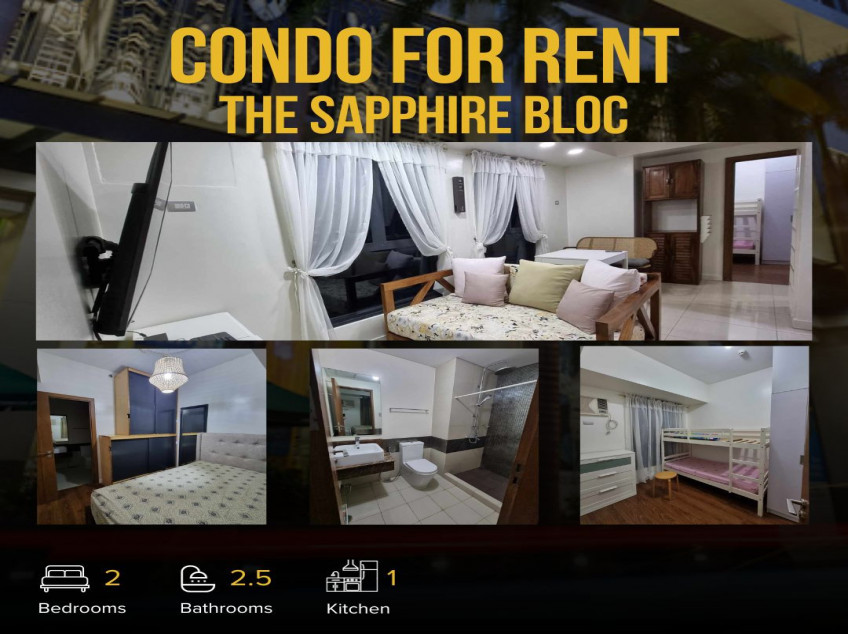 Fully Furnished 2 Bedroom Unit At The Sapphire Bloc Ortigas