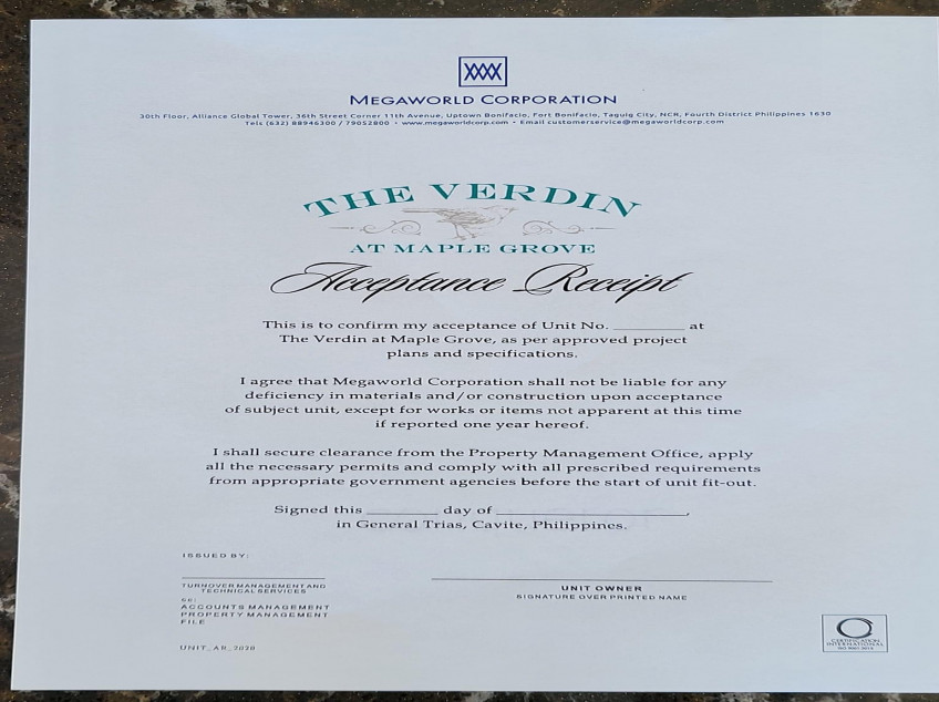 The Verdin At Maple Grove (Gen-Tri Cavite) Combinable Penthouse (10th Floor)