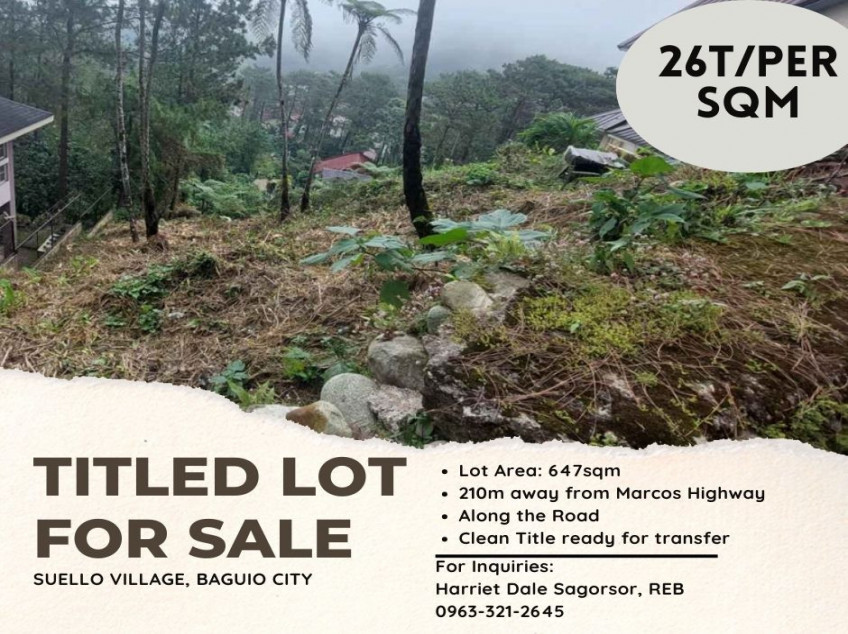 Lot For Sale In Suello Village, Baguio