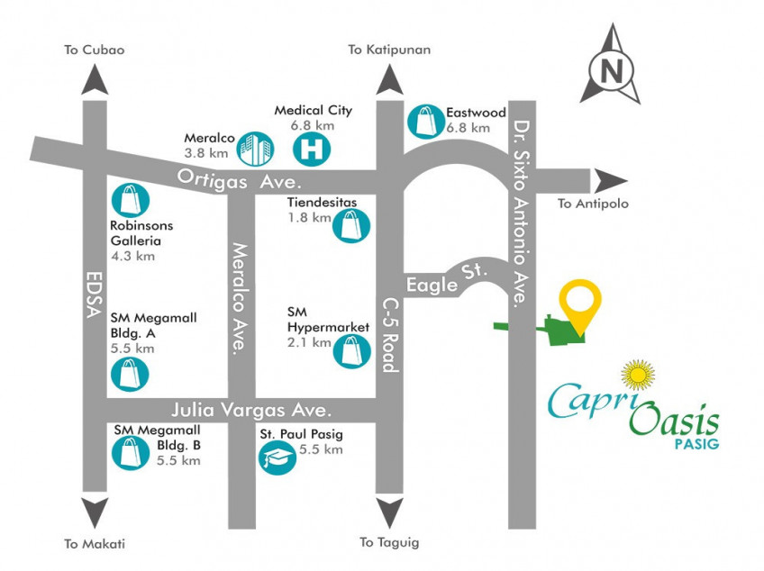 2BR Condominium In Capri Oasis Pasig For Sale