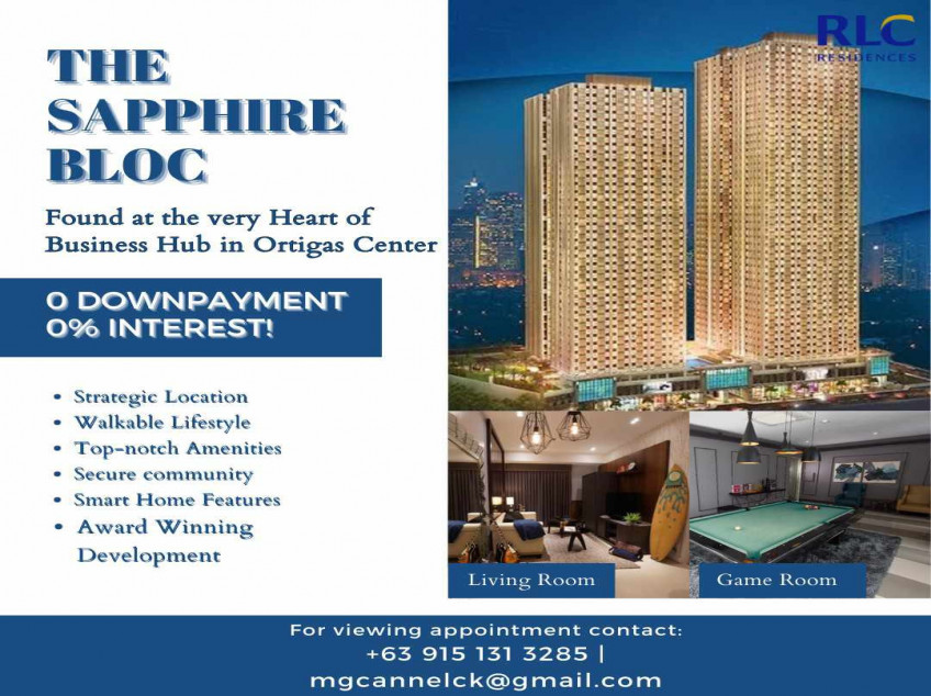 Condo Unit At The Sapphire Bloc In Ortigas Center - 0 DP, 0% Interest!-