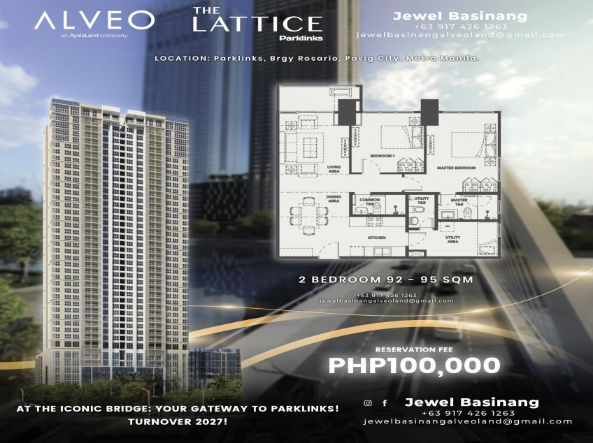 Pre-selling Condo At Parklinks, C5 Pasig. The Lattice By Alveo Land