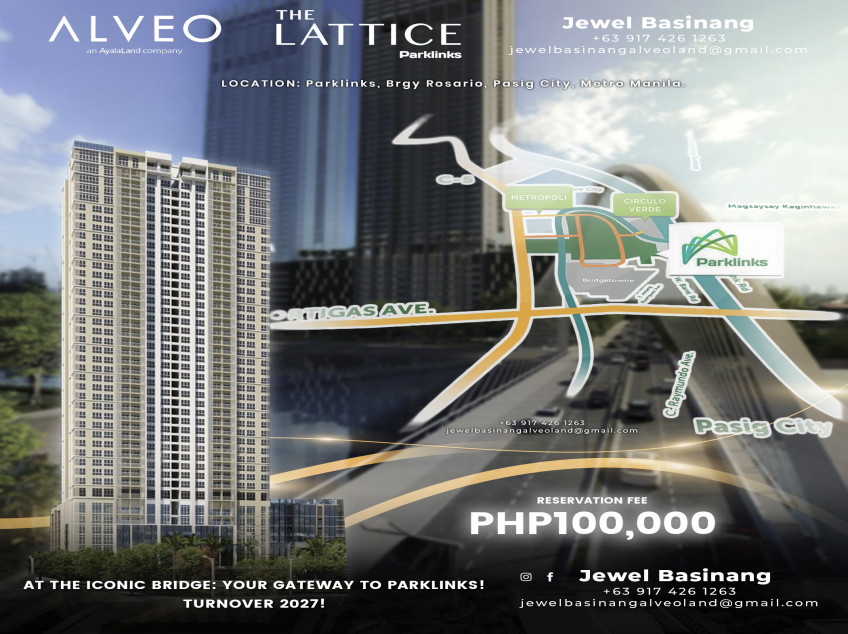 Pre-selling Condo At Parklinks, C5 Pasig. The Lattice By Alveo Land