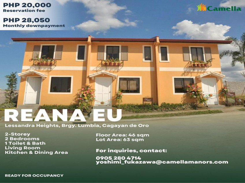 2 BR End Unit Townhouse For Sale In Cagayan De Oro Misamis Oriental