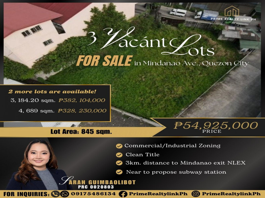 Lot For Sale In Mindanao Avenue, Quezon City