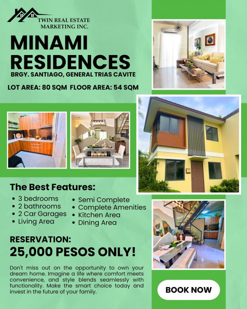 2-Storey Quadruplex House In Minami Residences General Trias, Cavite For Sale