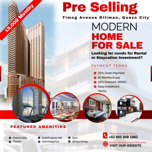 Pre-Selling Condo Near MRT Kamuning 17k Monthly - EDSA Diliman, Quezon City