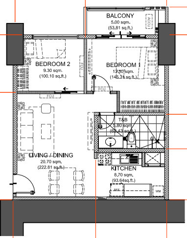 Pre-selling 2 BR Unit At The Valeron Tower Located At C-5, P.E. Antonio Pasig City